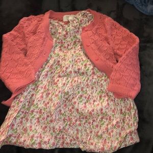 Girls 12 month dress and sweat set